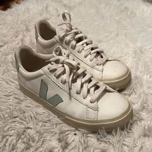 Veja sneakers. White with mint green V. Size 37